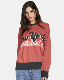 9 Skyline Sweater Red AVJSW00163 RVCA