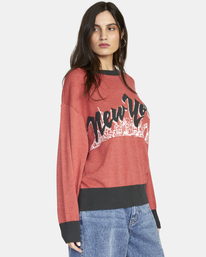 14 Skyline Sweater Red AVJSW00163 RVCA