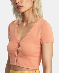 2 Dolly - Knitted Crop Top for Women Orange AVJSW00165 RVCA