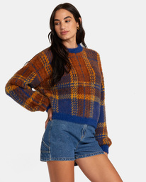5 Prep - Jersey Cerrado para Mujer Azul AVJSW00195 RVCA