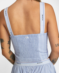 8 Nocturnal Crop Tank Top Grey AVJTO00129 RVCA