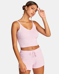 0 For The Record Cropped Tank Top Brown AVJTO00130 RVCA