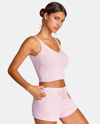 5 For The Record Cropped Tank Top Brown AVJTO00130 RVCA
