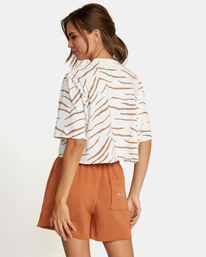 rvca, Test Drive Cropped Tee, WOOD (woo) Test Drive - Crop Top for Women AVJTO00132