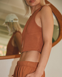 1 Test Drive Cropped Tank Top Yellow AVJTO00133 RVCA