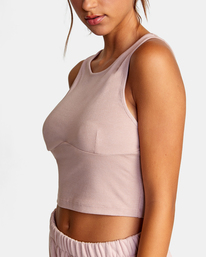 3 Test Drive Cropped Tank Top Grey AVJTO00133 RVCA