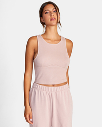 1 Test Drive Cropped Tank Top Grey AVJTO00133 RVCA