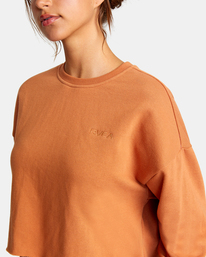 4 Test Drive Cropped Sweatshirt Yellow AVJTO00134 RVCA