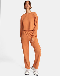 5 Test Drive Cropped Sweatshirt Yellow AVJTO00134 RVCA