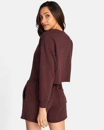 1 Test Drive Cropped Sweatshirt Brown AVJTO00134 RVCA