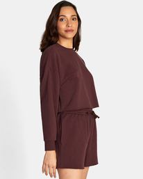 5 Test Drive Cropped Sweatshirt Brown AVJTO00134 RVCA
