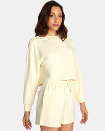 4 Test Drive Cropped Sweatshirt Yellow AVJTO00134 RVCA