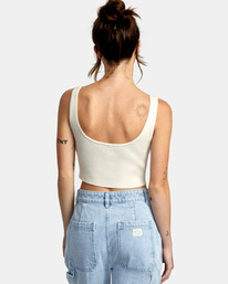 Swerve Henley Rib Knit Crop Top