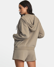2 Sunday Hooded Base Layer Top Grey AVJTO00148 RVCA