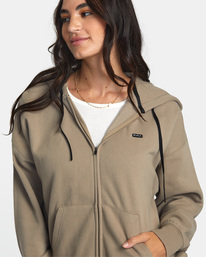 3 Sunday Hooded Base Layer Top Grey AVJTO00148 RVCA