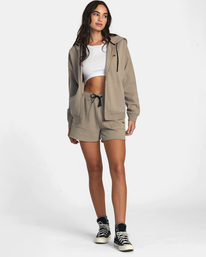 1 Sunday Hooded Base Layer Top Grey AVJTO00148 RVCA