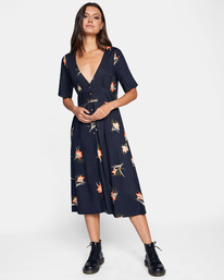 1 Avenue Midi Dress White AVJWD00190 RVCA