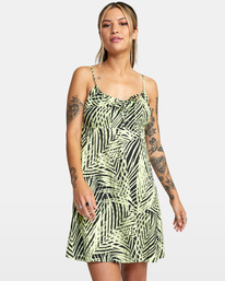 rvca, Overtime Sun Dress, DUST YELLOW (duy) Overtime - Mini Dress for Women AVJWD00204