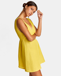 4 Linen Shifty Romper White AVJWD00221 RVCA