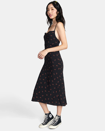 1 Phoebe Midi Dress Black AVJWD00226 RVCA
