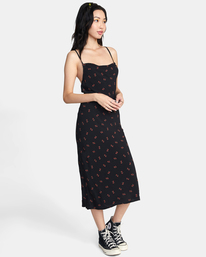 3 Phoebe Midi Dress Black AVJWD00226 RVCA