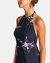 5 Straight On Halter Dress Black AVJWD00227 RVCA