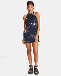 1 Straight On Halter Dress Black AVJWD00227 RVCA