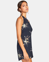 4 Straight On Halter Dress Black AVJWD00227 RVCA