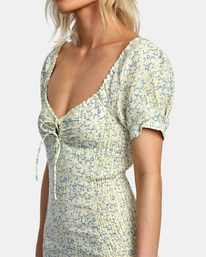 5 Gretel Linen Dress Yellow AVJWD00260 RVCA