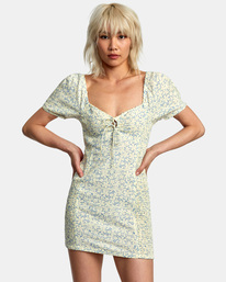 0 Gretel Linen Dress Yellow AVJWD00260 RVCA