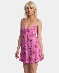 3 Hau Tree Sleeveless Dress Pink AVJWD00263 RVCA