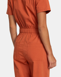 6 Recession Collection Jumpsuit Brown AVJWD00277 RVCA