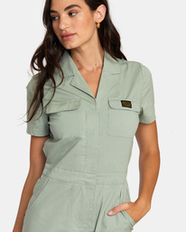 5 Recession Collection Jumpsuit Green AVJWD00277 RVCA
