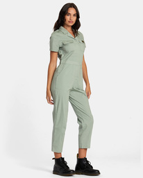 4 Recession Collection Jumpsuit Green AVJWD00277 RVCA