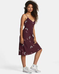 4 Rose Namajunas Oh Lord - Robe midi pour Femme Rose AVJWD00278 RVCA