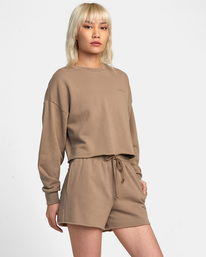 6 Test Drive - Sweat Shorts for Women Grey AVJWH00118 RVCA