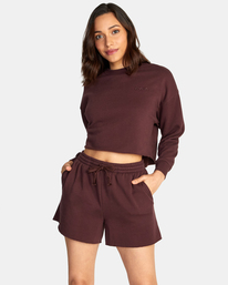rvca, Test Drive Sweatshorts, ESPRESSO (esp) Test Drive - Sweat Shorts for Women AVJWH00118