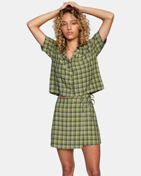 1 Going Out Mini Skirt Green AVJWK00104 RVCA