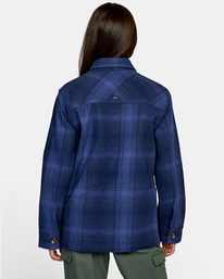 1 New World Button-Down Flannel Shirt Blue AVJWT00148 RVCA