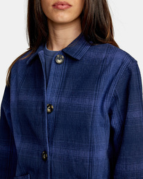 2 New World Button-Down Flannel Shirt Blue AVJWT00148 RVCA