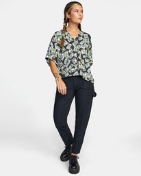 3 Speakeasy Button Down Top Black AVJWT00153 RVCA