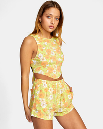 4 Pamela Cropped Tank Top Yellow AVJWT00164 RVCA