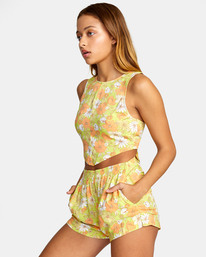 5 Pamela Cropped Tank Top Yellow AVJWT00164 RVCA