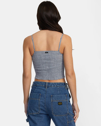 Houndstooth Revival - Strappy Crop Top for Women  AVJWT00173