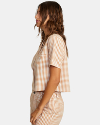 4 Jackie Cropped Blouse Purple AVJWT00175 RVCA