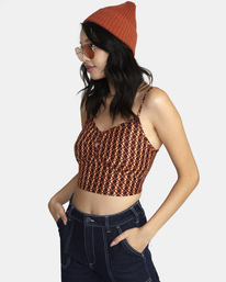 4 Moxy Tank Top Brown AVJWT00176 RVCA