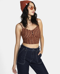 5 Moxy Tank Top Brown AVJWT00176 RVCA