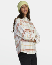 5 Rush Long Sleeve Flannel Shirt Orange AVJWT00178 RVCA