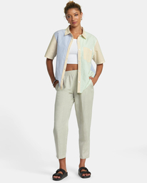3 Nauti Shirt - Camisa de Manga Corta para Mujer Gris AVJWT00195 RVCA