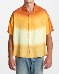3 Rose Machado Swami Short Sleeve Shirt Yellow AVJWT00198 RVCA
